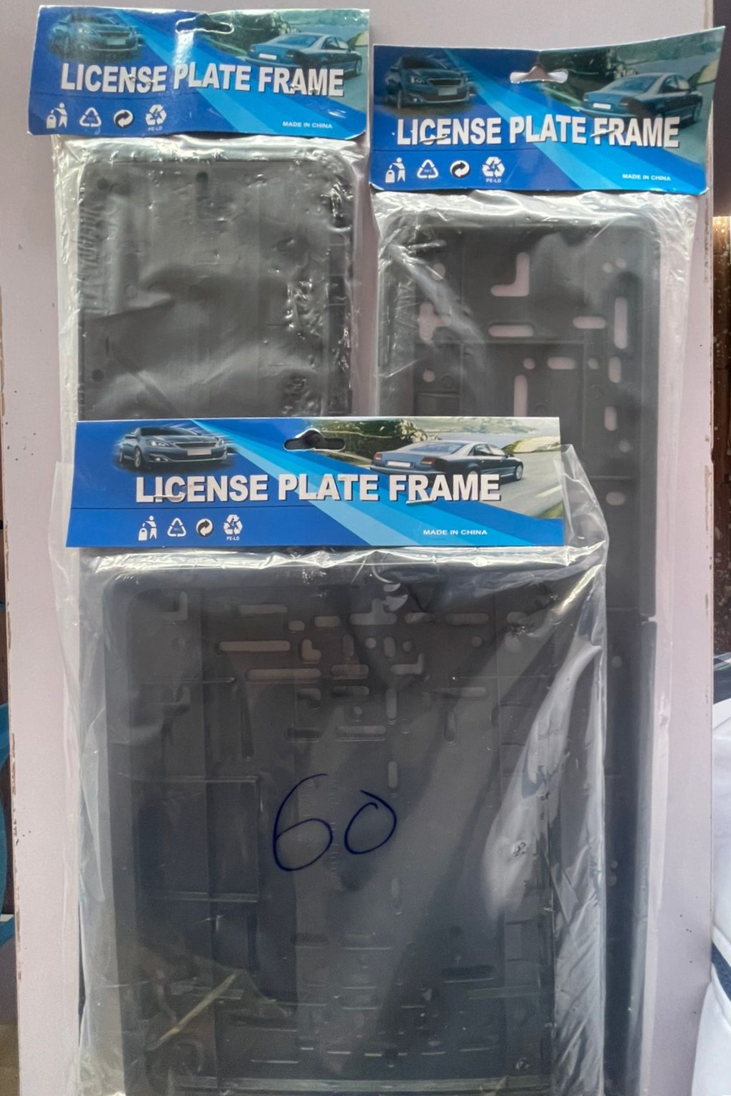 Plastic Licence Plate Holder Pair